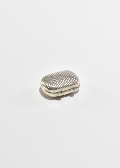 Ribbed Sterling Pillbox