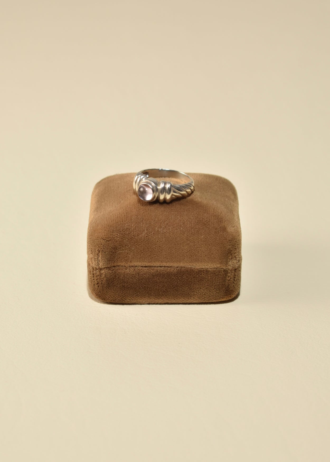 Ribbed Amethyst Ring
