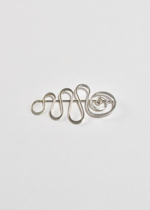 Abstract Spiral Brooch