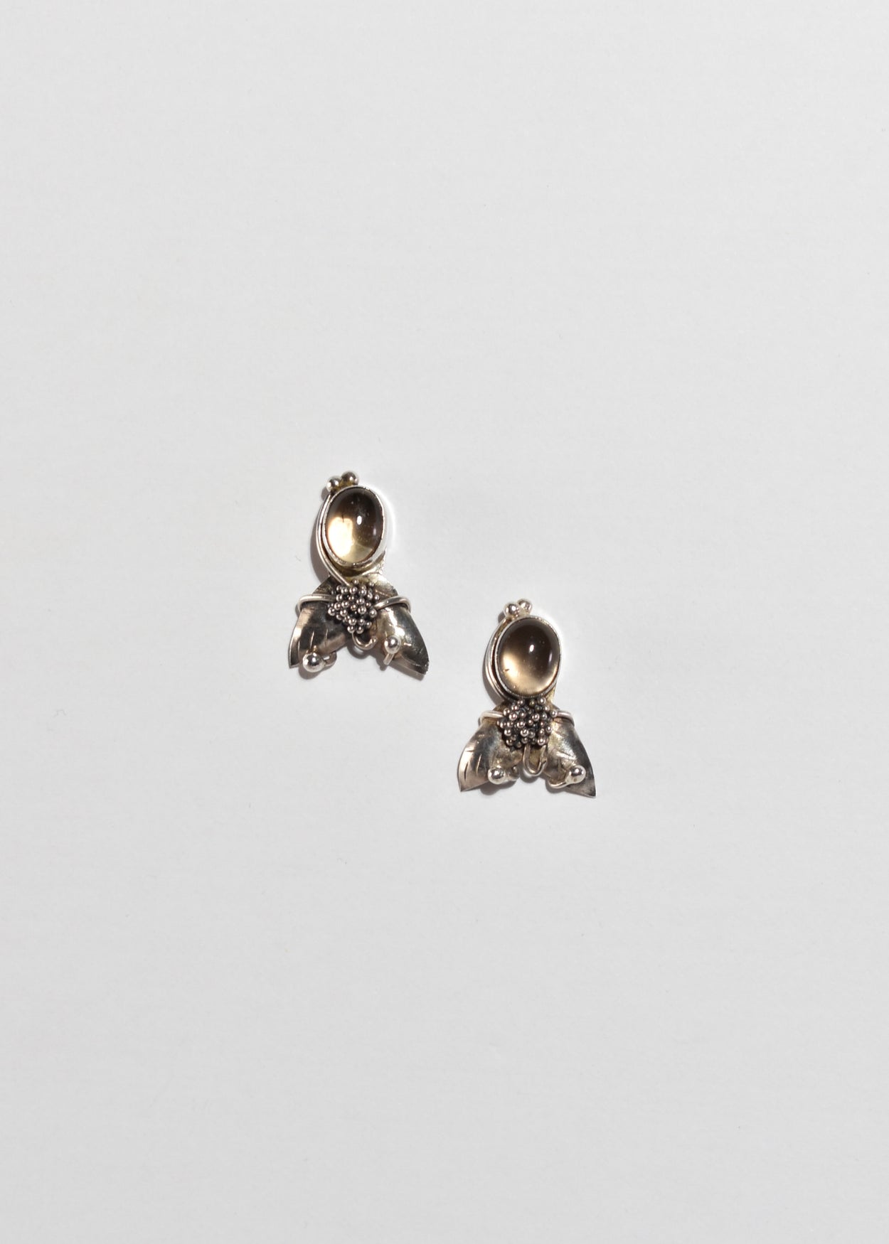 Abstract Smoky Quartz Earrings