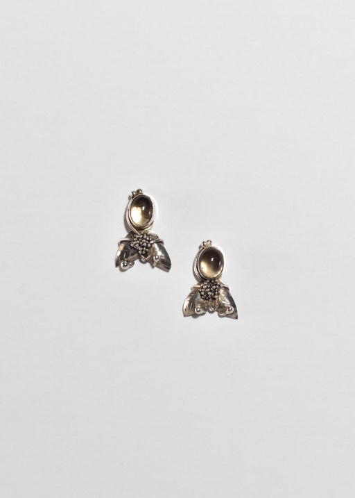 Abstract Smoky Quartz Earrings