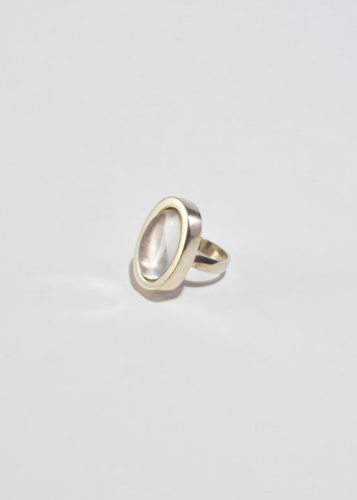 Oval Crystal Ring