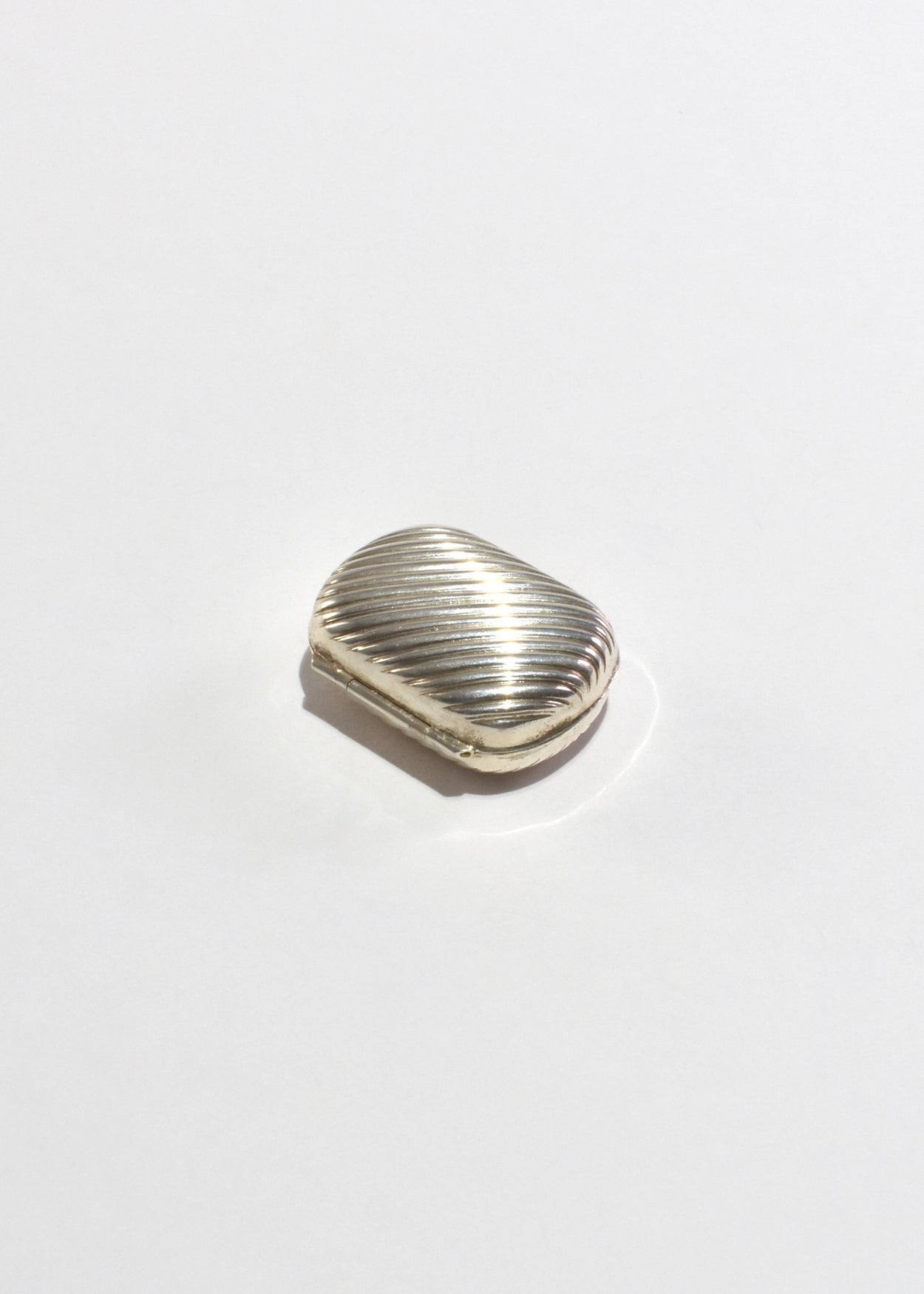 Ribbed Sterling Pillbox