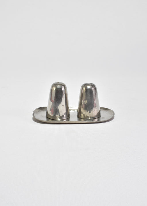 Hammered Pewter Salt and Pepper Shakers