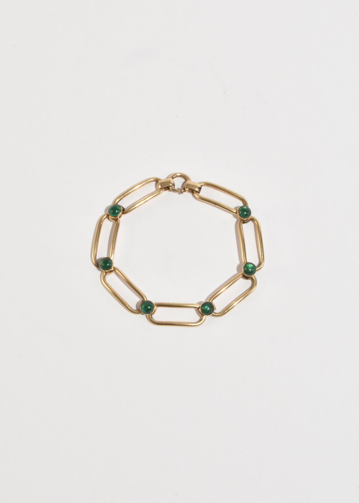 Tourmaline Gold Link Bracelet