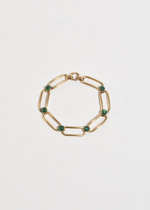 Tourmaline Gold Link Bracelet