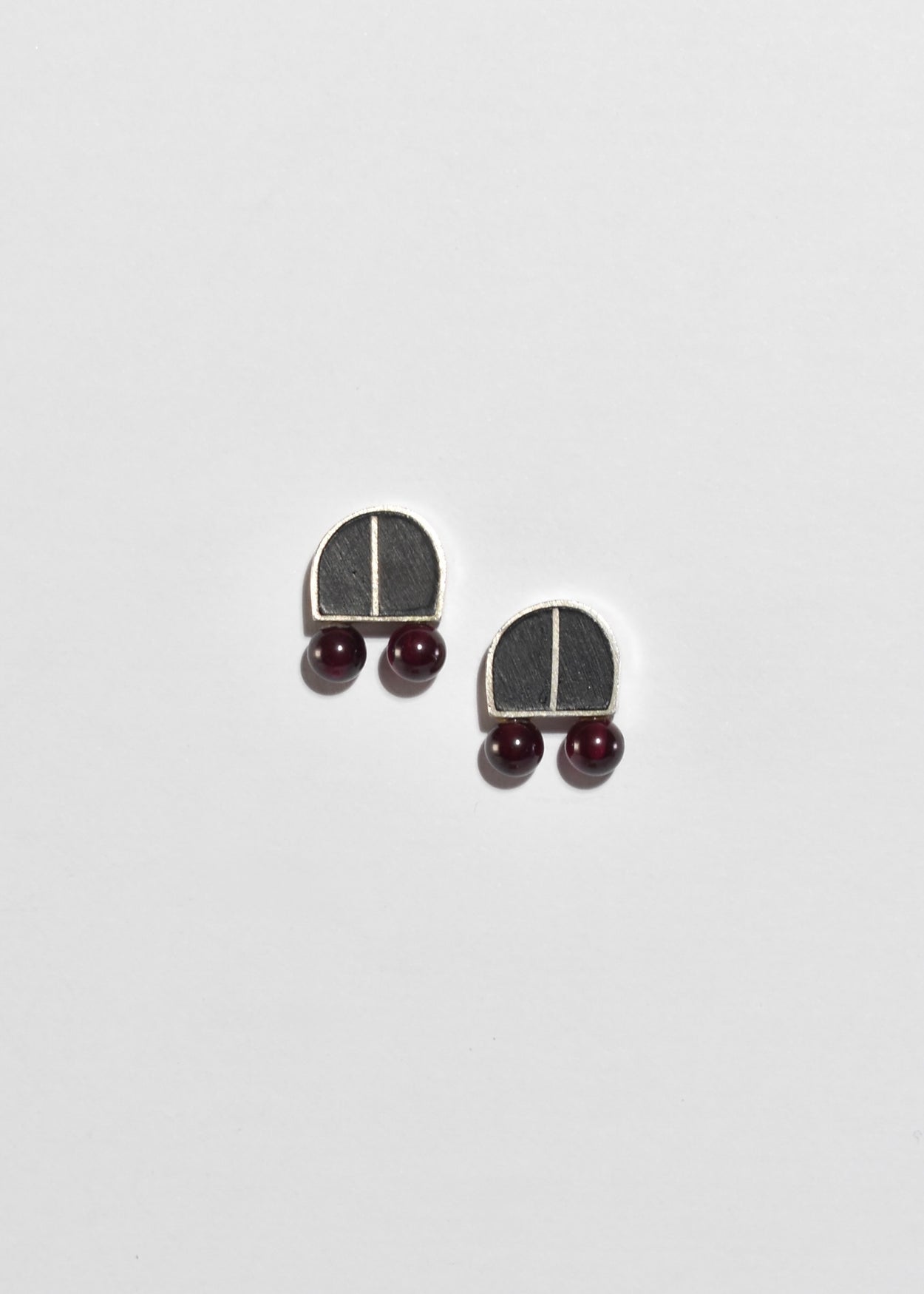 Onyx Garnet Earrings