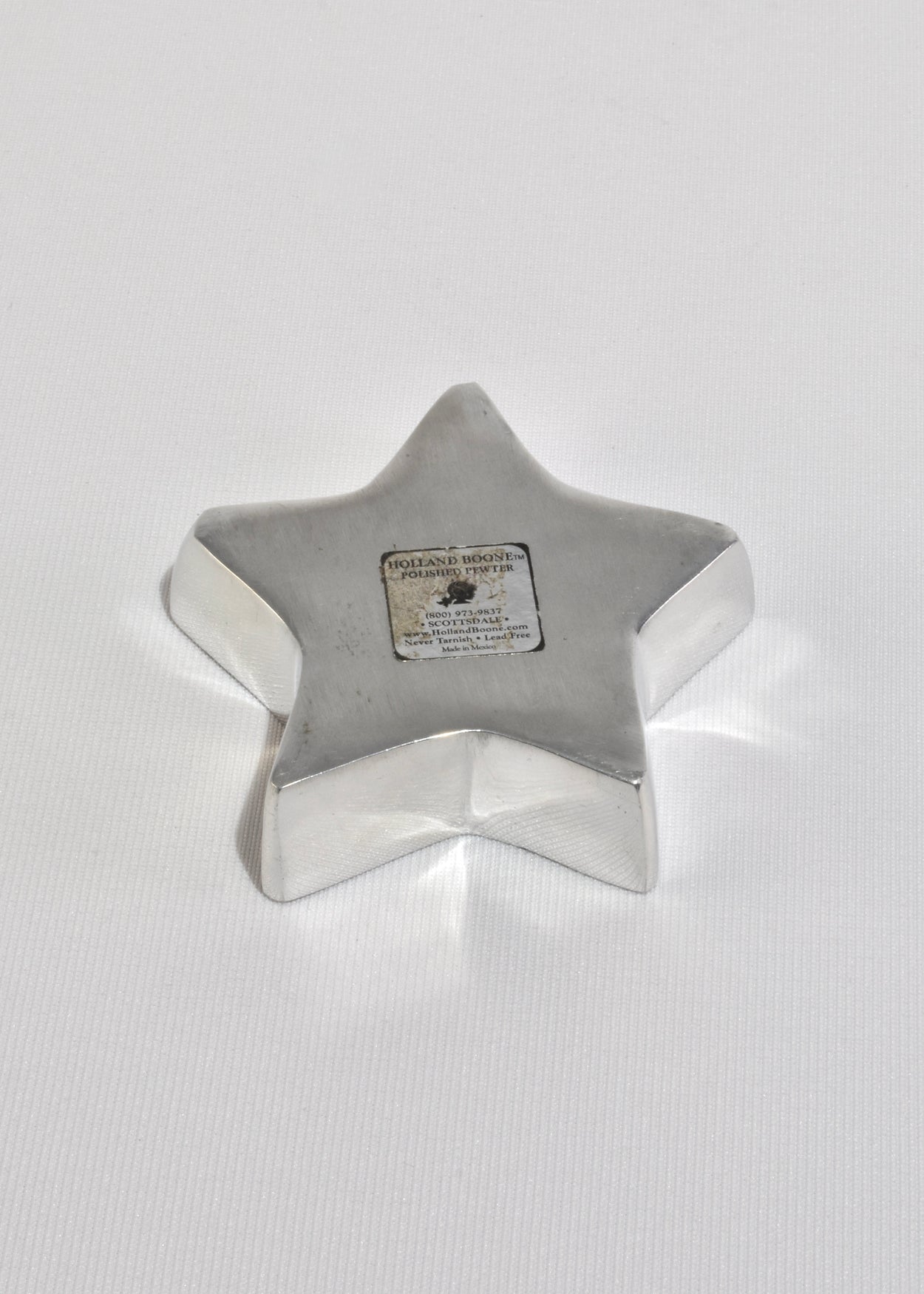 Polished Pewter Star Box