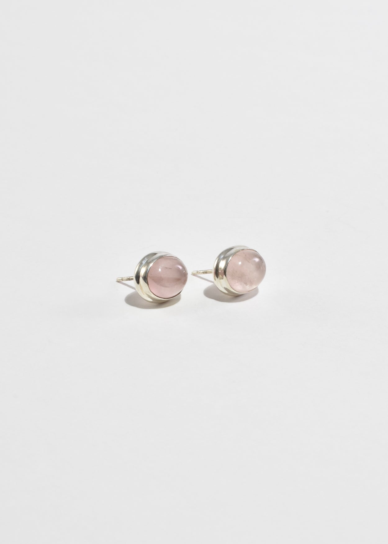 Rose Quartz Stud Earrings
