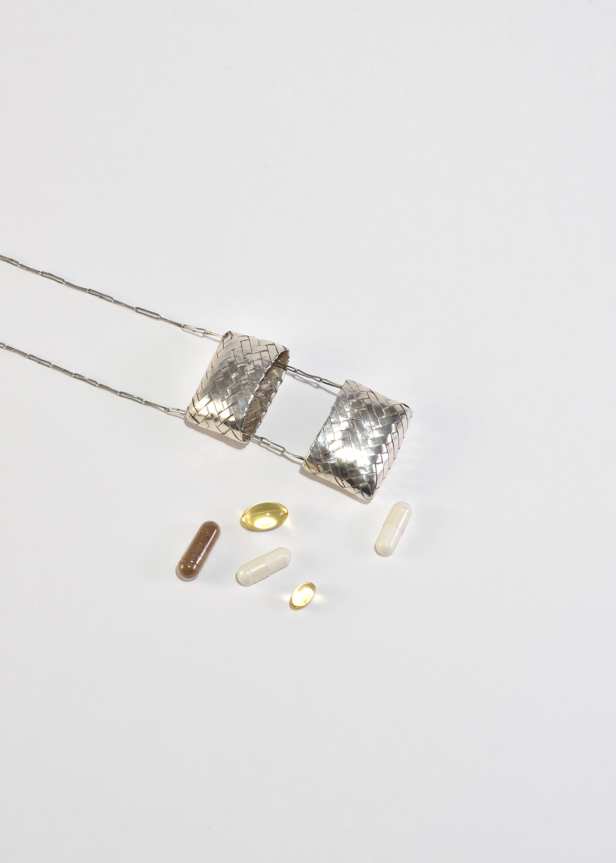 Woven Sterling Box Necklace