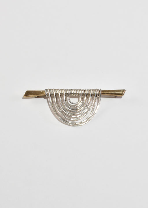 Draped Two-Tone Brooch