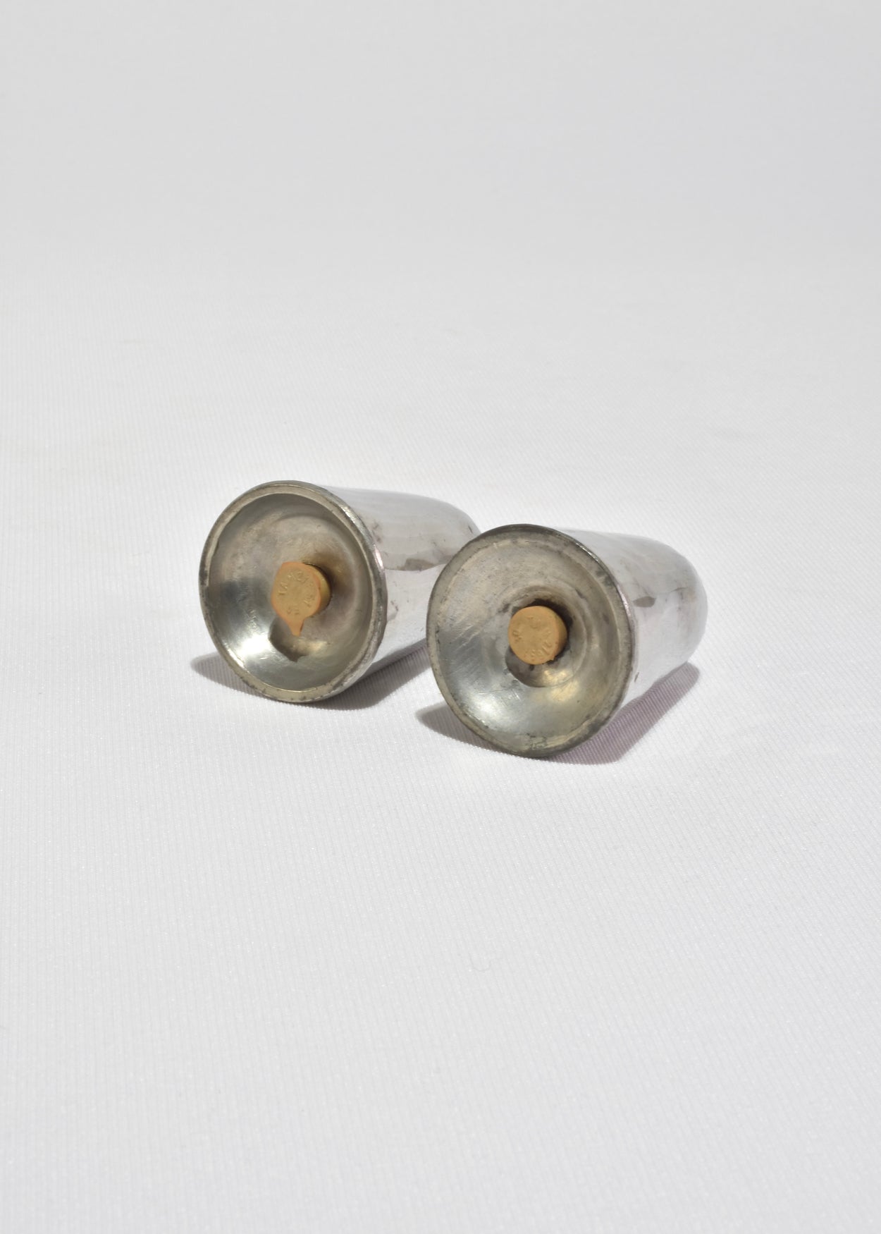 Hammered Pewter Salt and Pepper Shakers