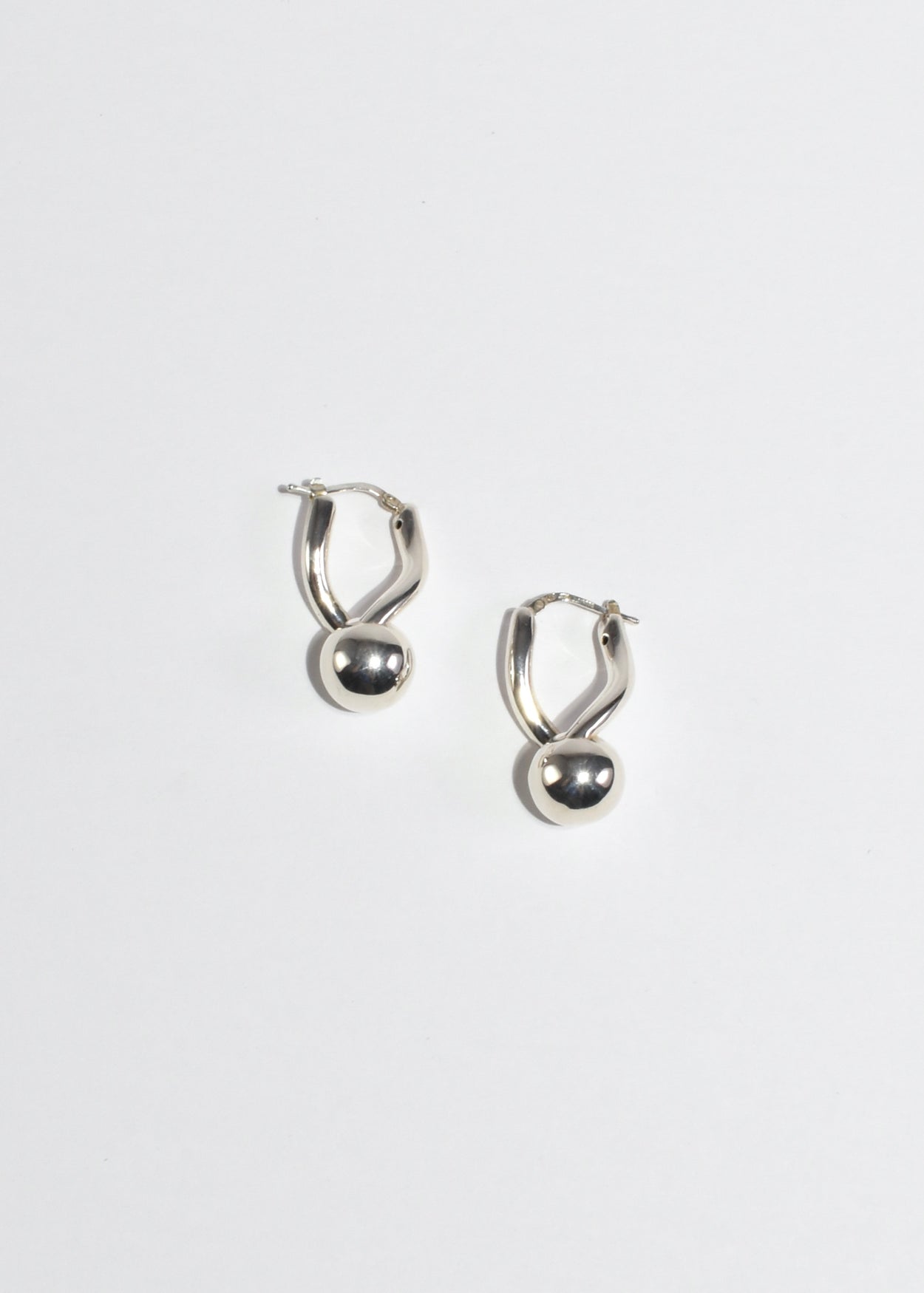 Silver Sphere Earrings