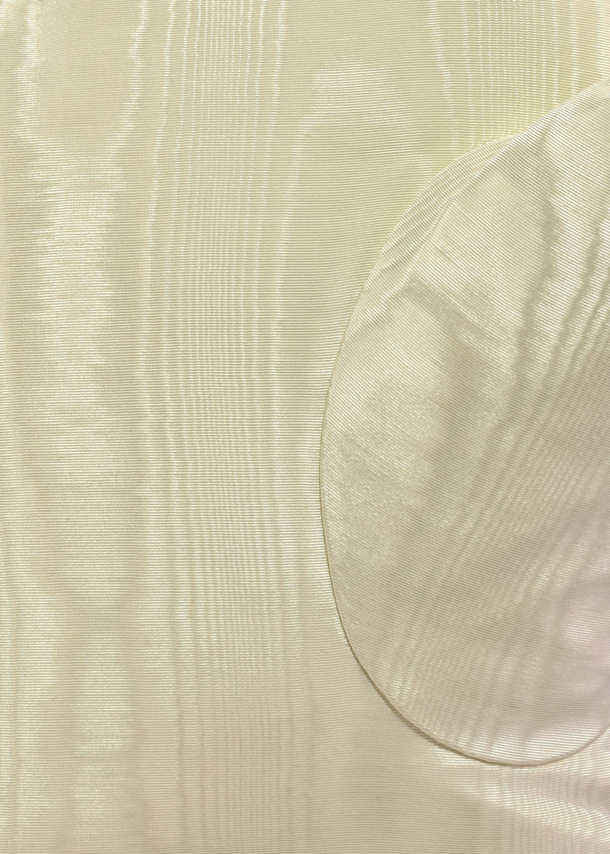 Right Hand Pillow in Ivory Moiré