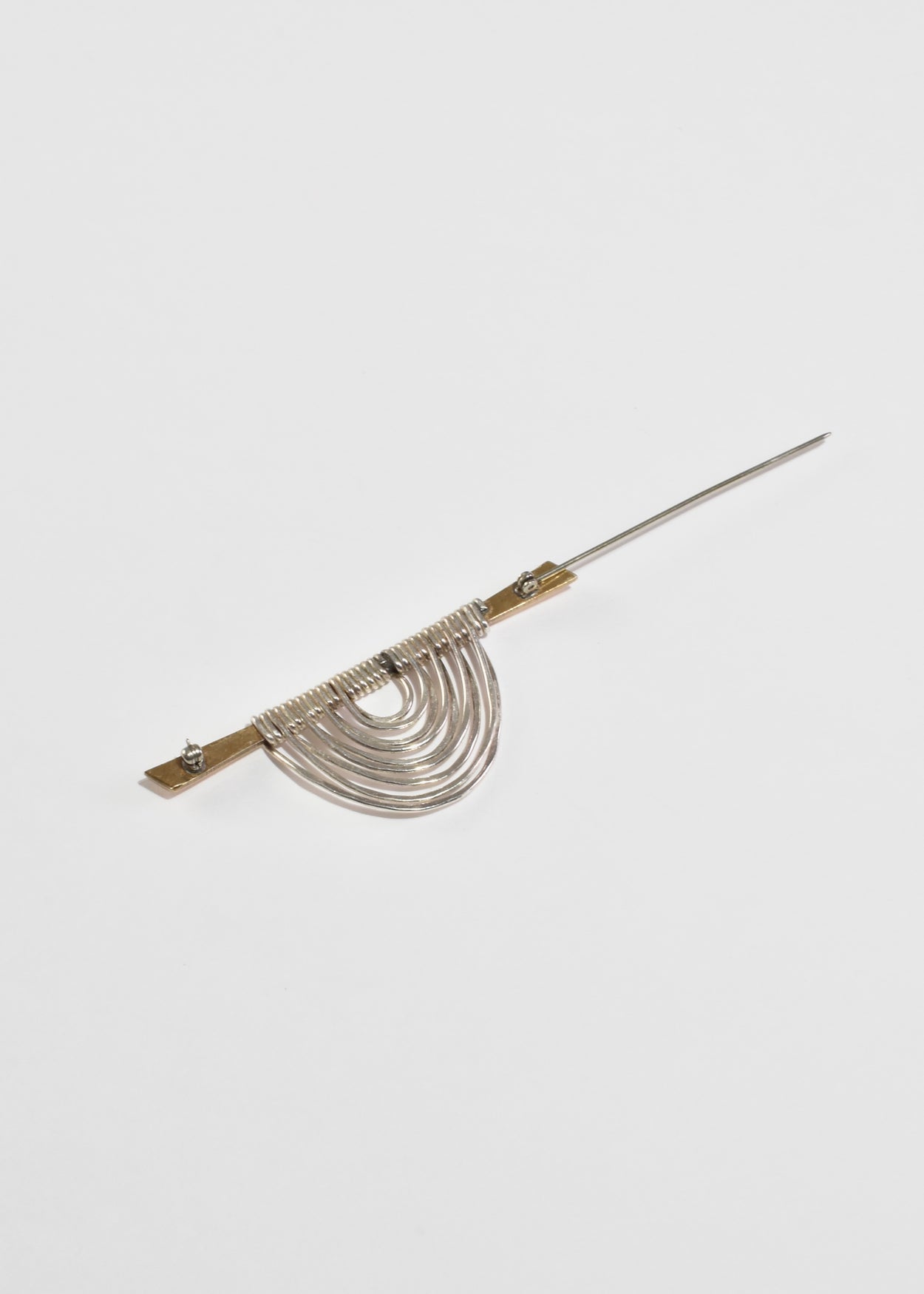 Draped Two-Tone Brooch