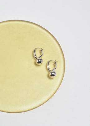 Silver Sphere Earrings