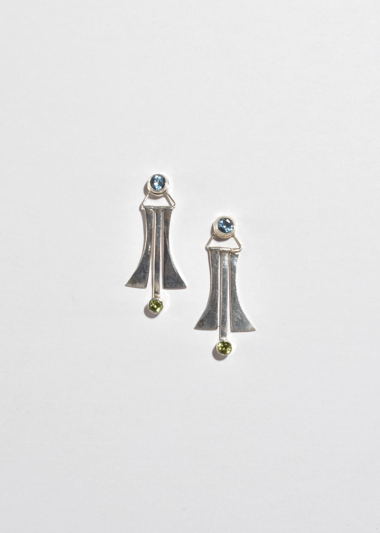 Topaz Peridot Fringe Earrings