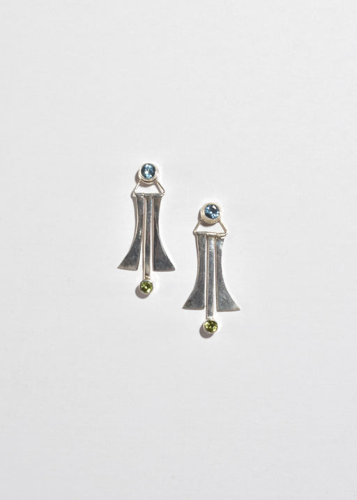 Topaz Peridot Fringe Earrings