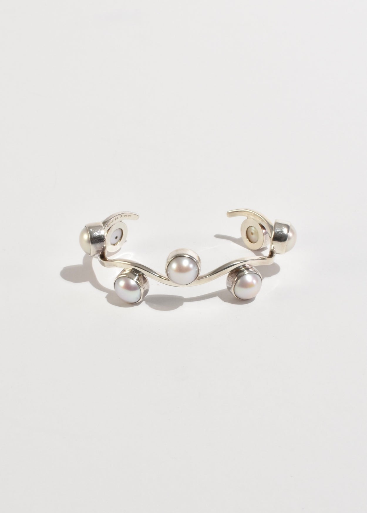 Wavy Pearl Cuff Bracelet