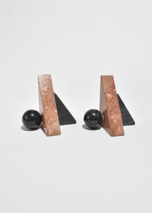 Geometric Stone Bookends