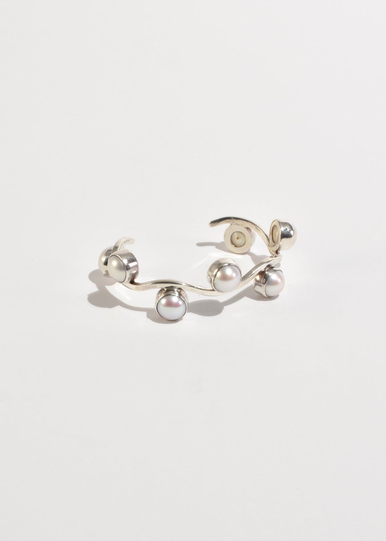 Wavy Pearl Cuff Bracelet