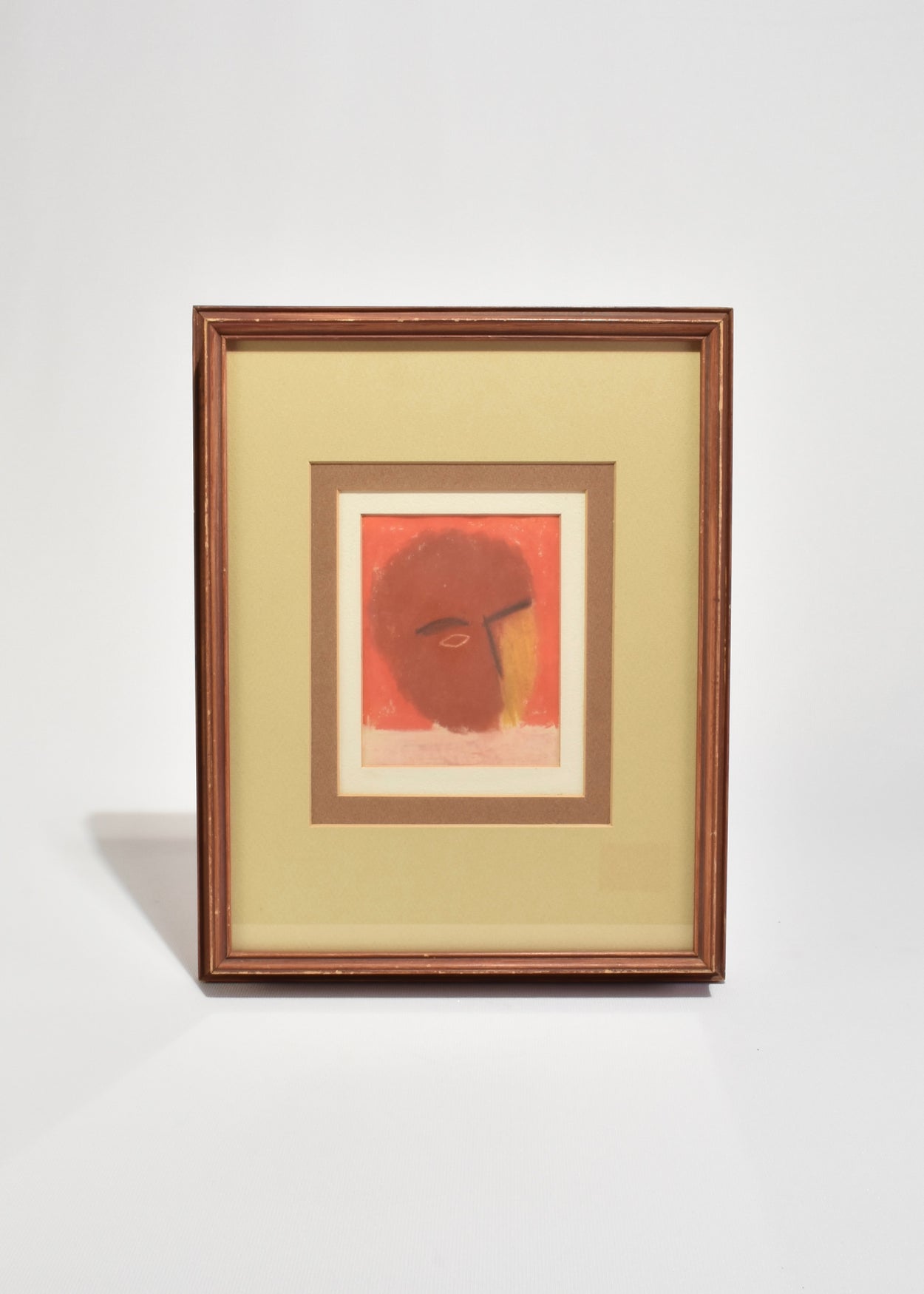 Abstract Face Pastel, Framed