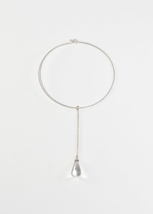 Quartz Teardrop Collar Necklace