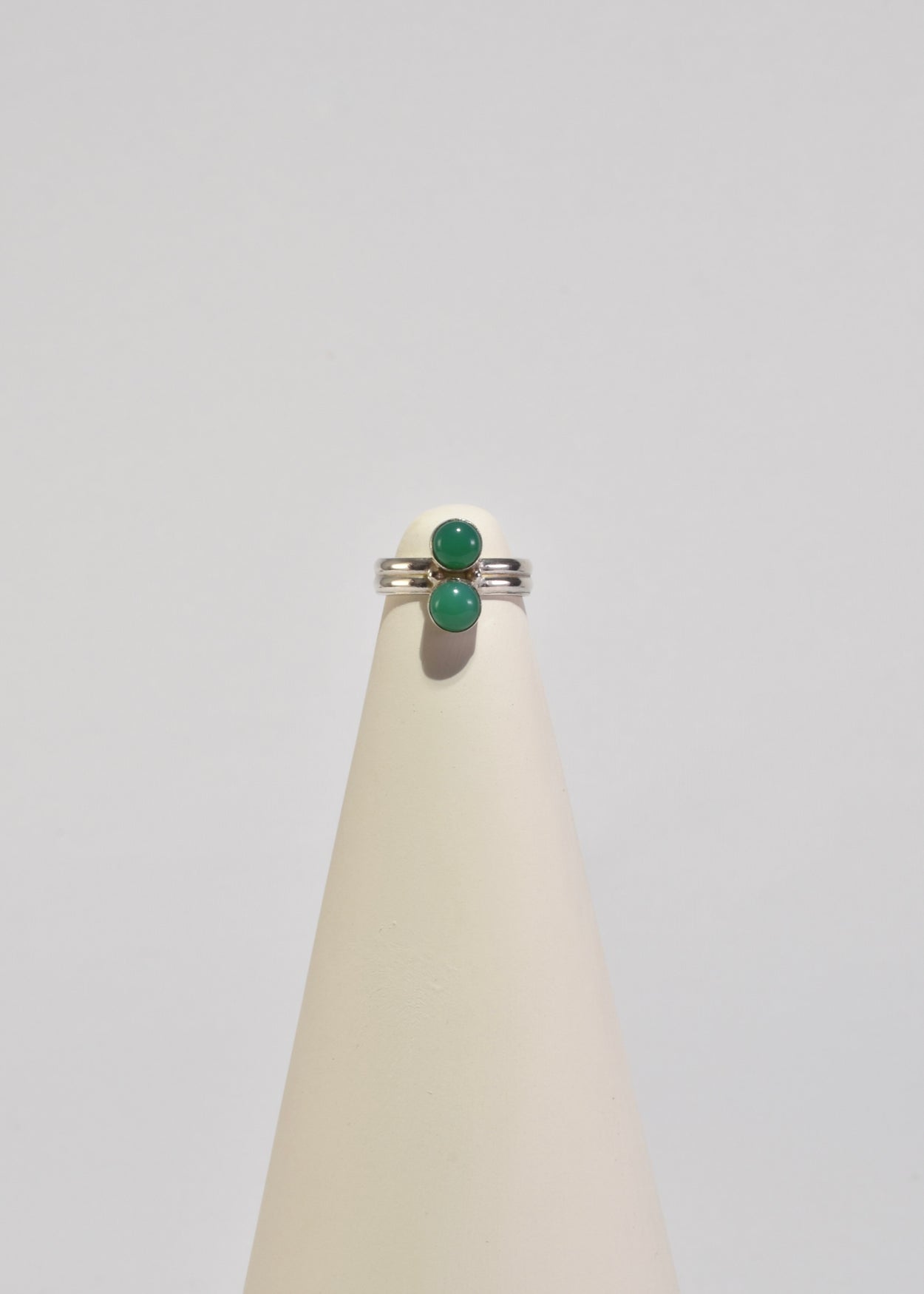 Double Chrysoprase Ring