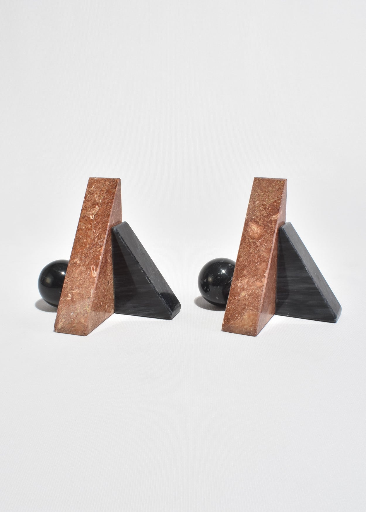 Geometric Stone Bookends