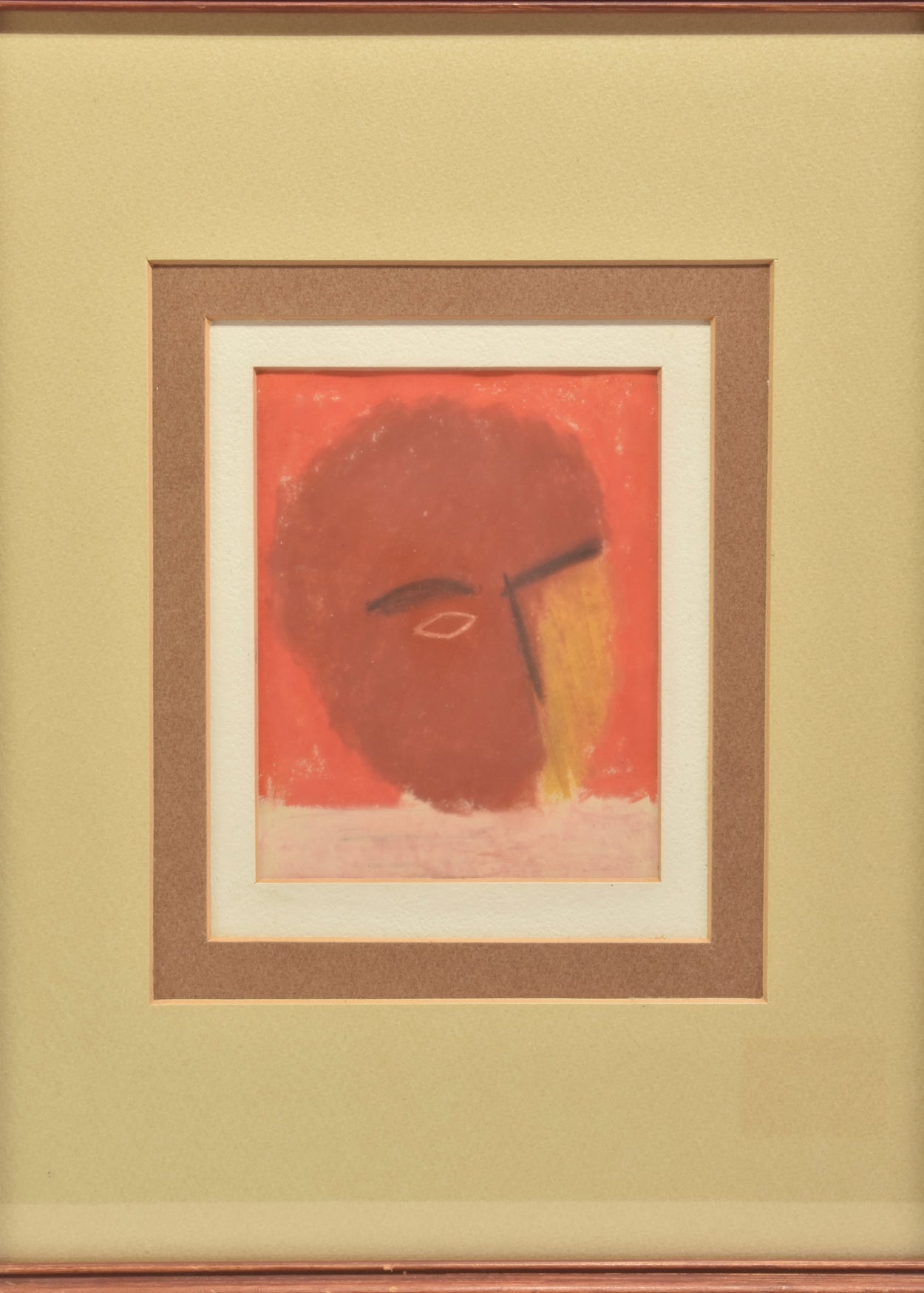 Abstract Face Pastel, Framed