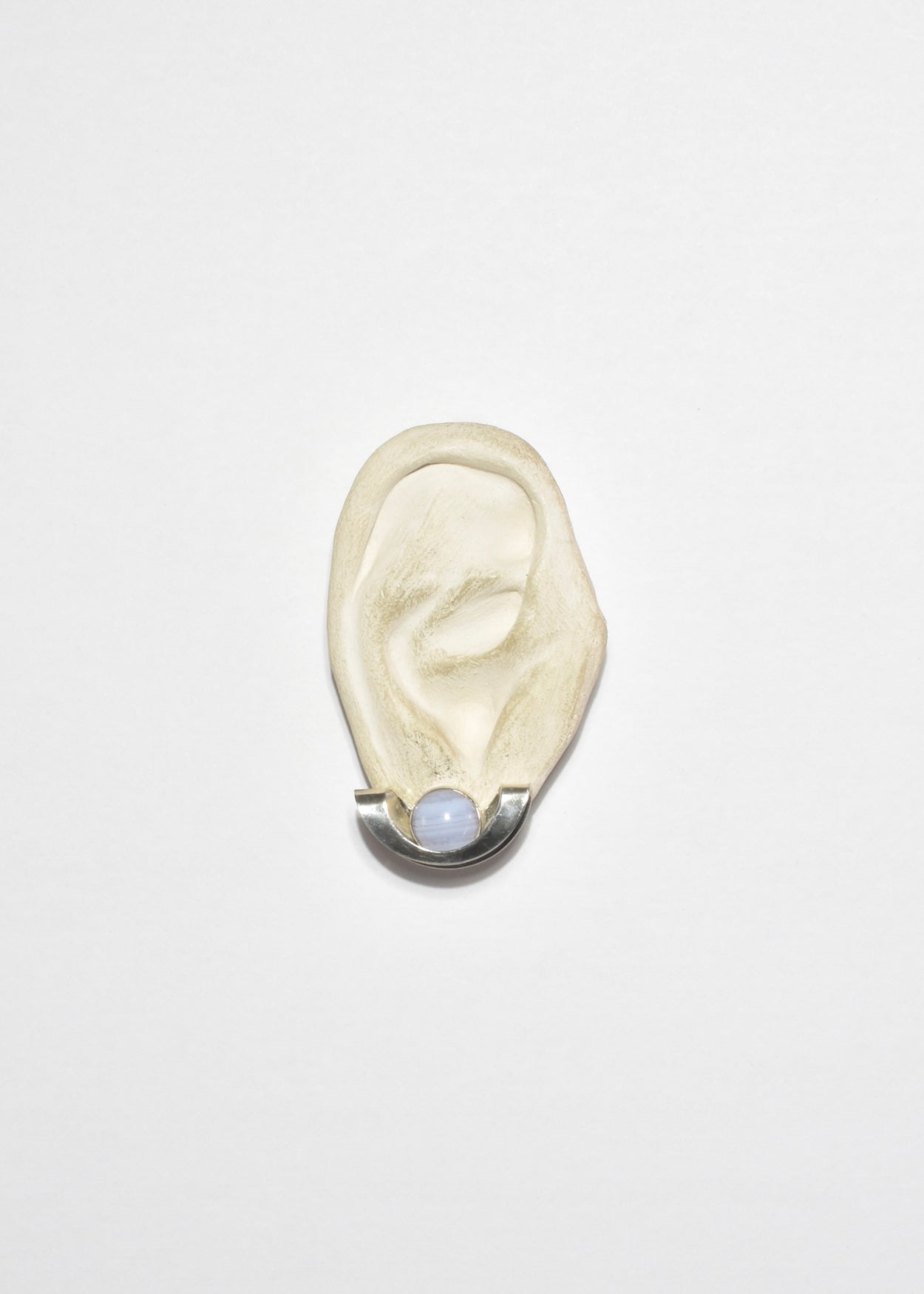 Curved Lace Agate Earrings