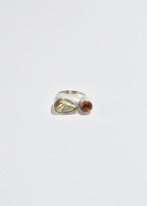 Citrine Amber Ring