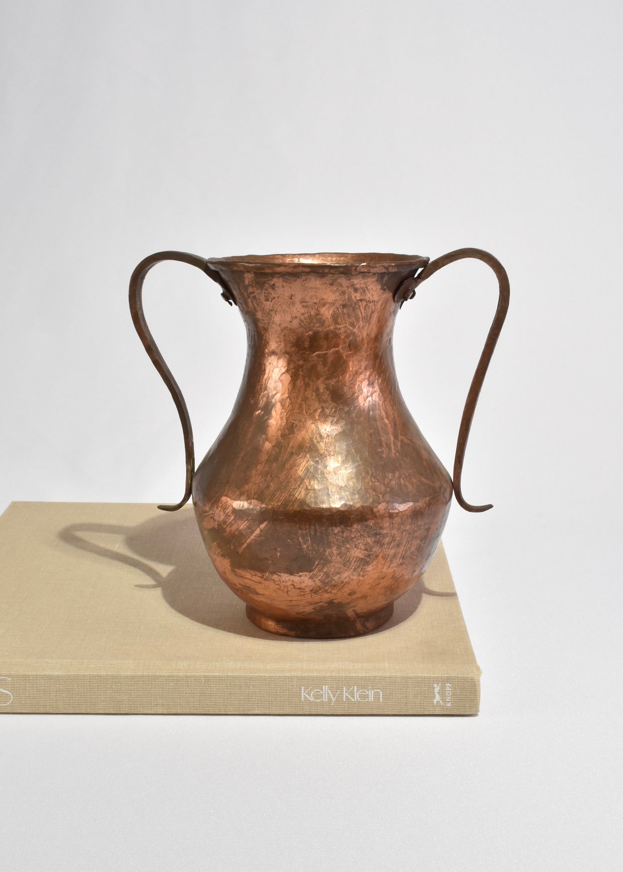 Hammered Copper Amphora Vase
