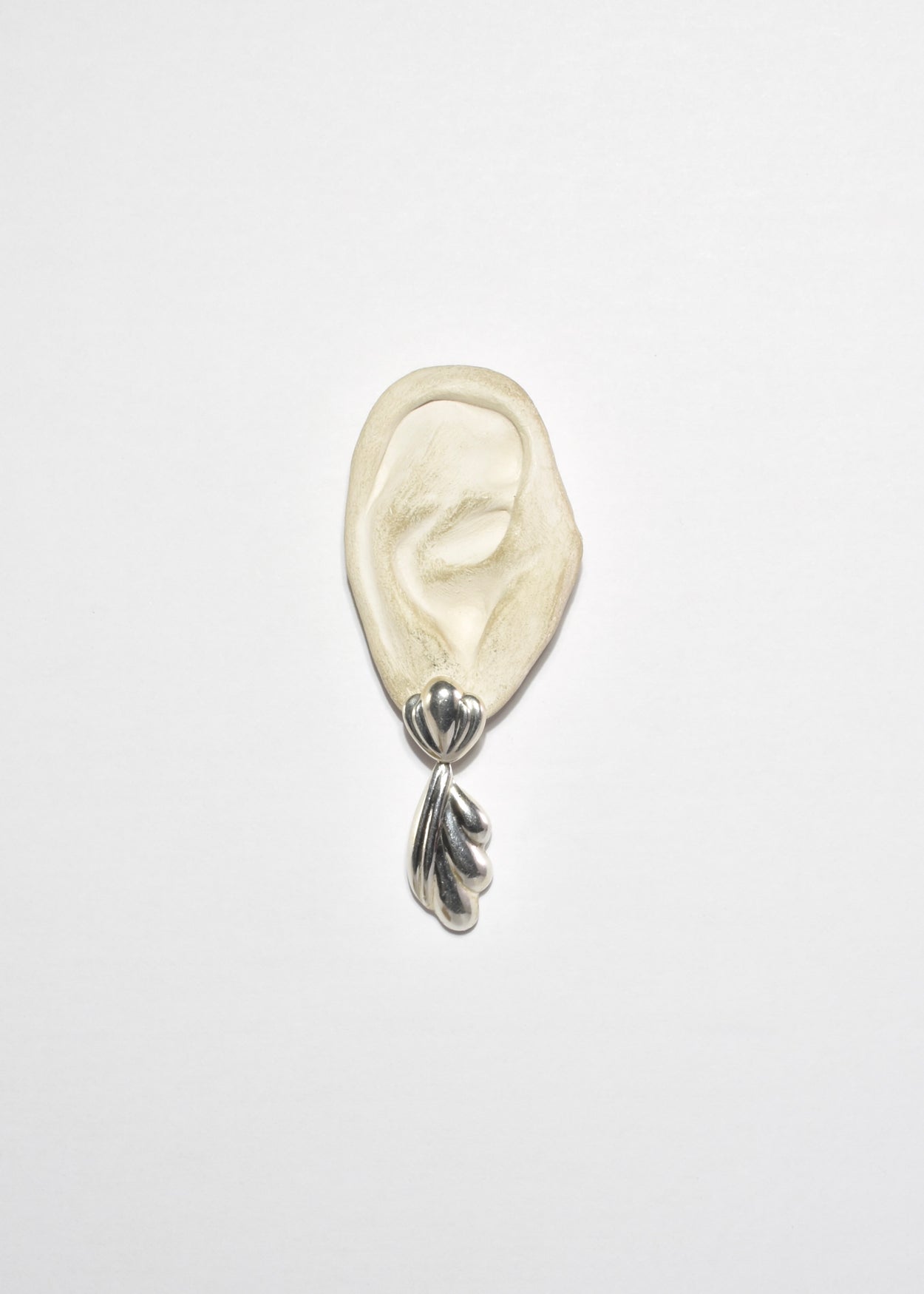 Sculptural Ribbed Drop Earrings