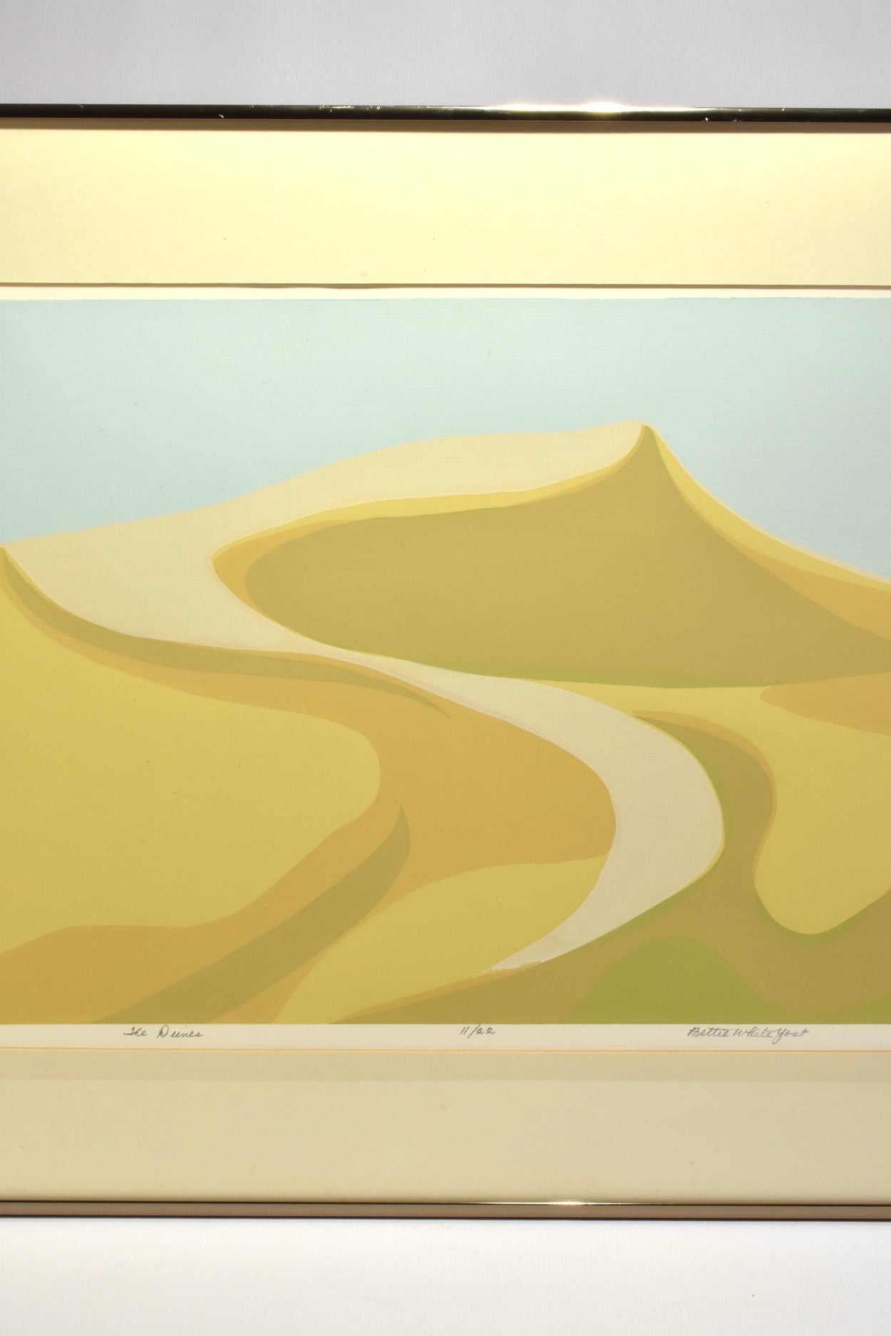 'The Dunes' Serigraph, Framed