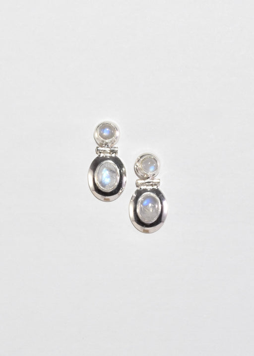 Double Moonstone Earrings