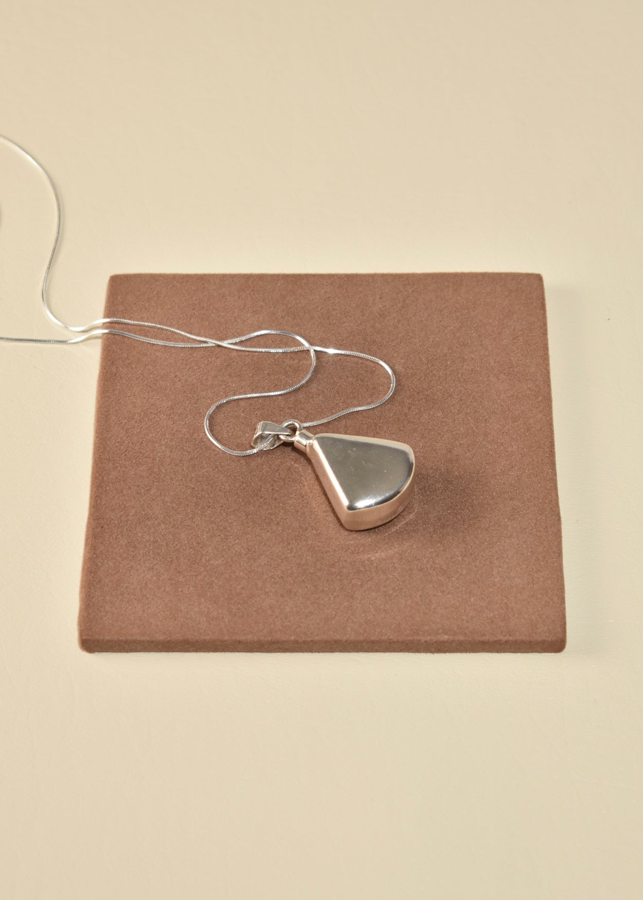 Triangle Perfume Bottle Pendant Necklace