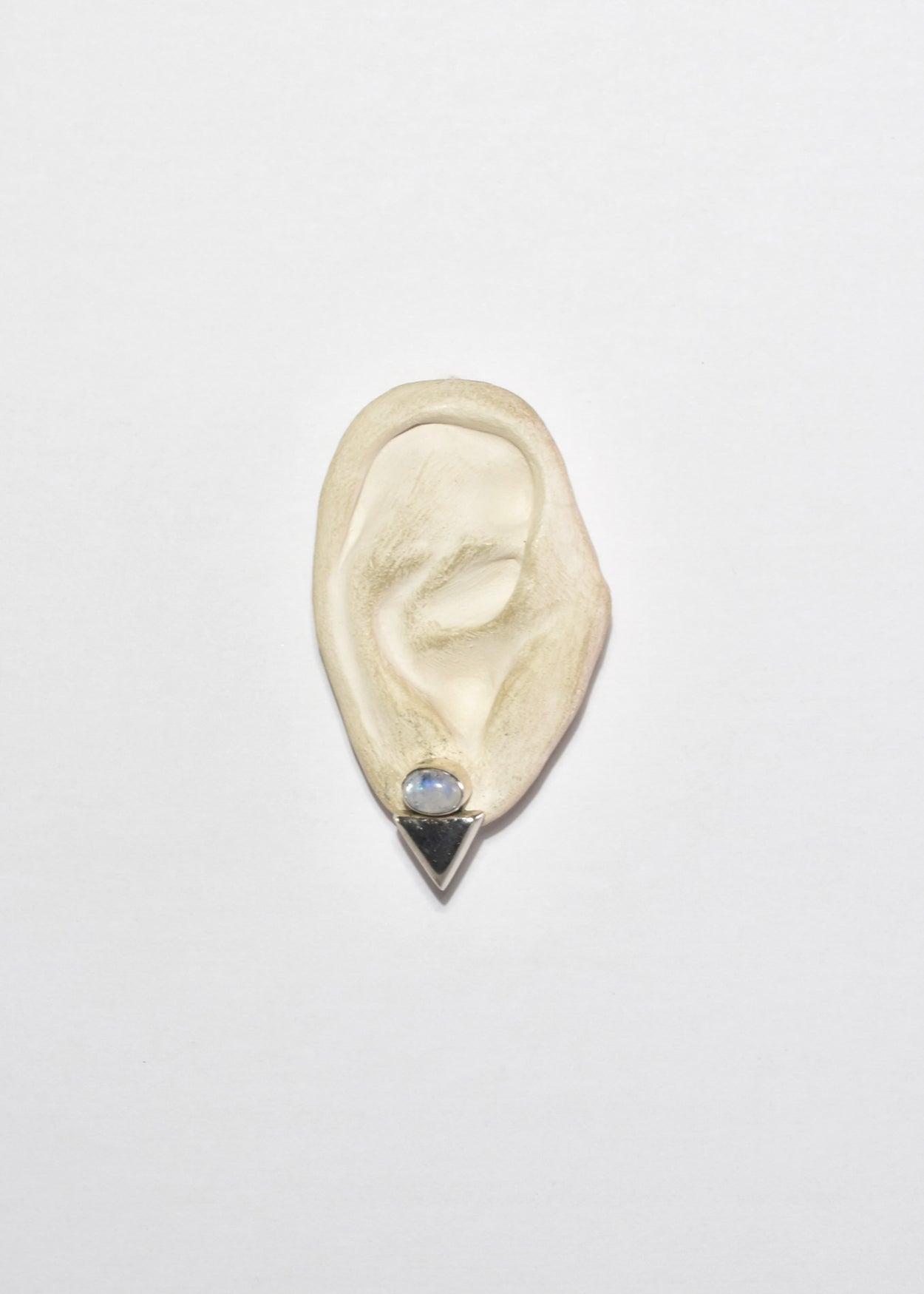 Moonstone Triangle Earrings