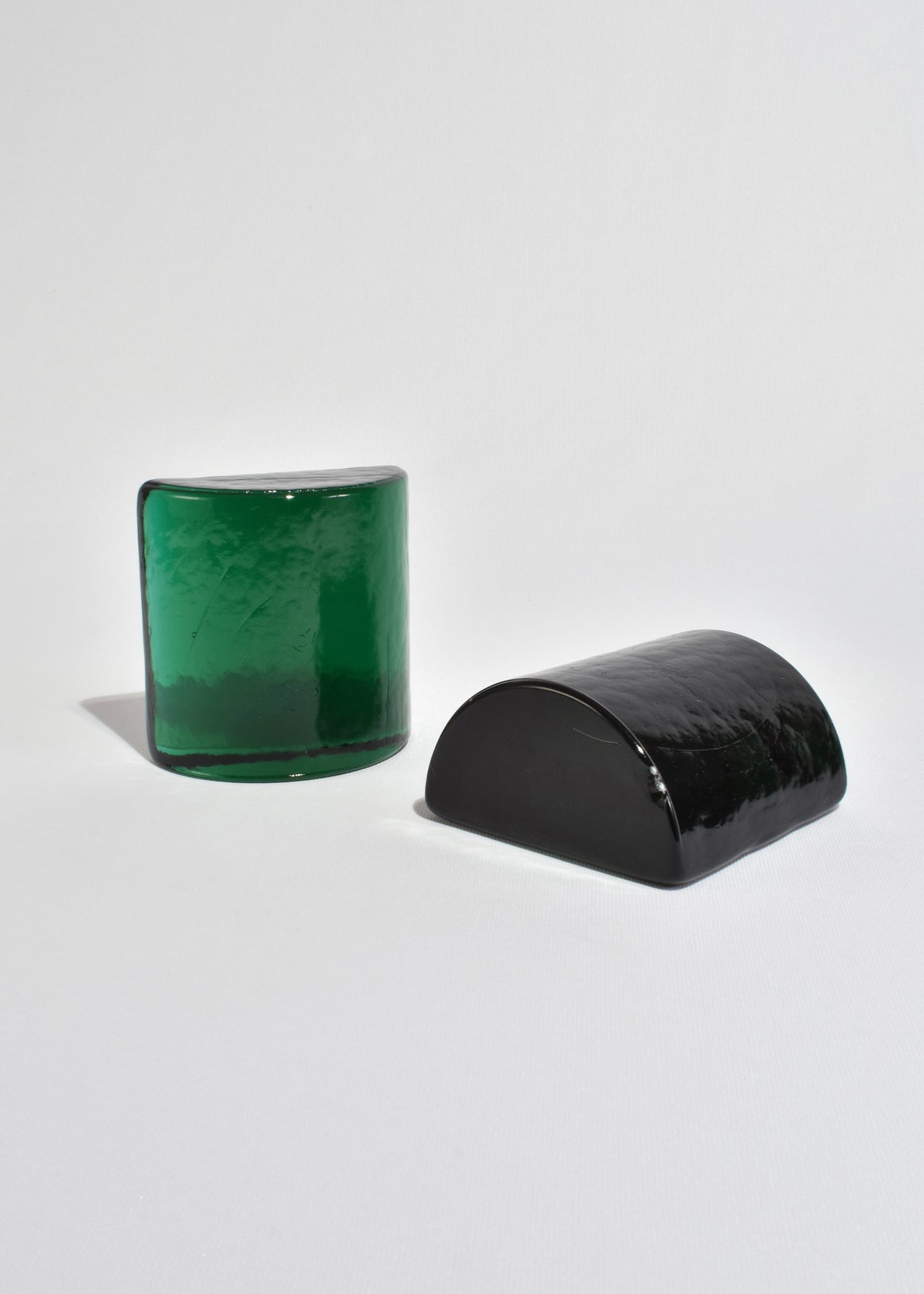 Emerald Glass Bookends