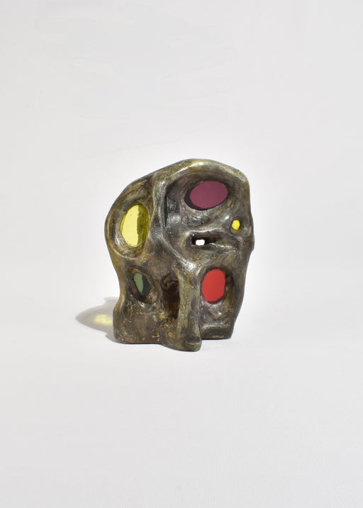 Ceramic Sculpture with Glass Inlay