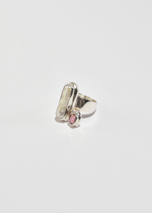 Pearl Tourmaline Ring