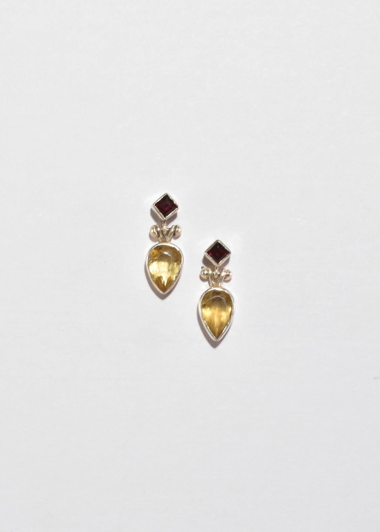 Citrine Garnet Earrings
