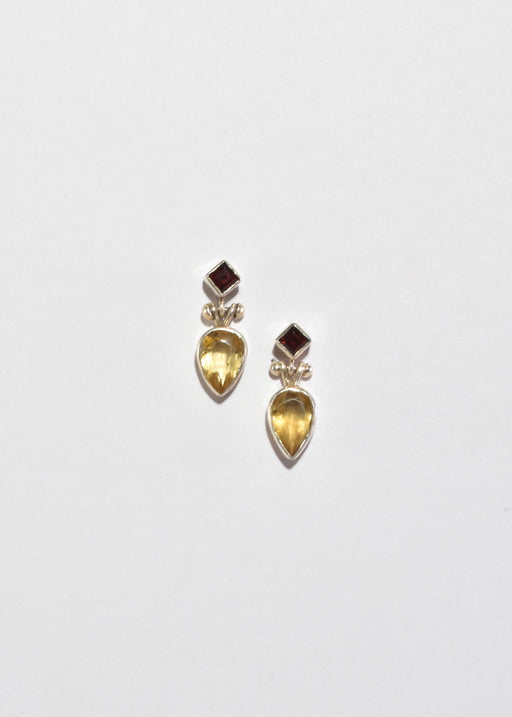 Citrine Garnet Earrings