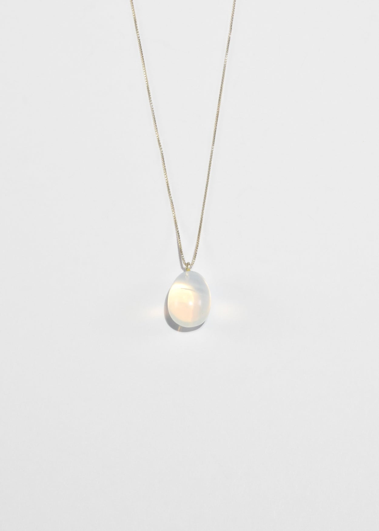 Quartz Egg Pendant Necklace