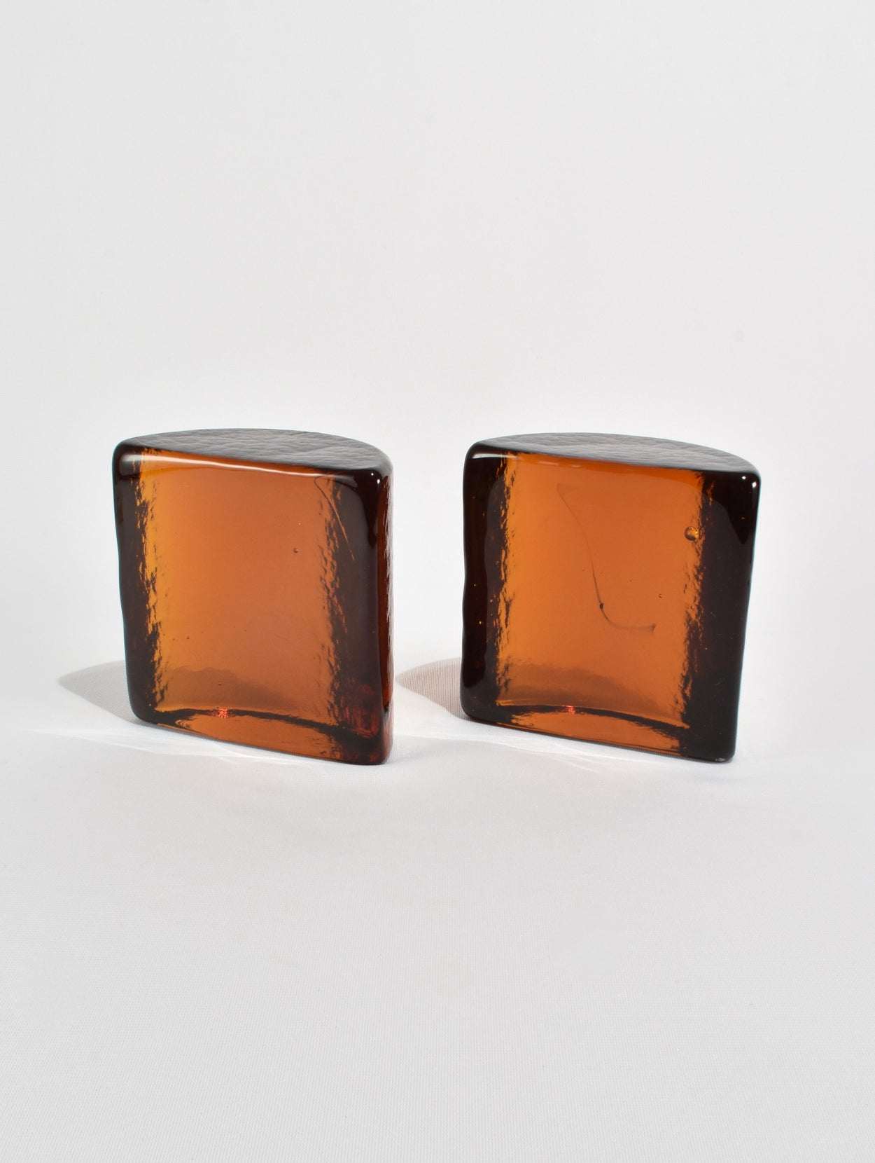 Amber Glass Bookends