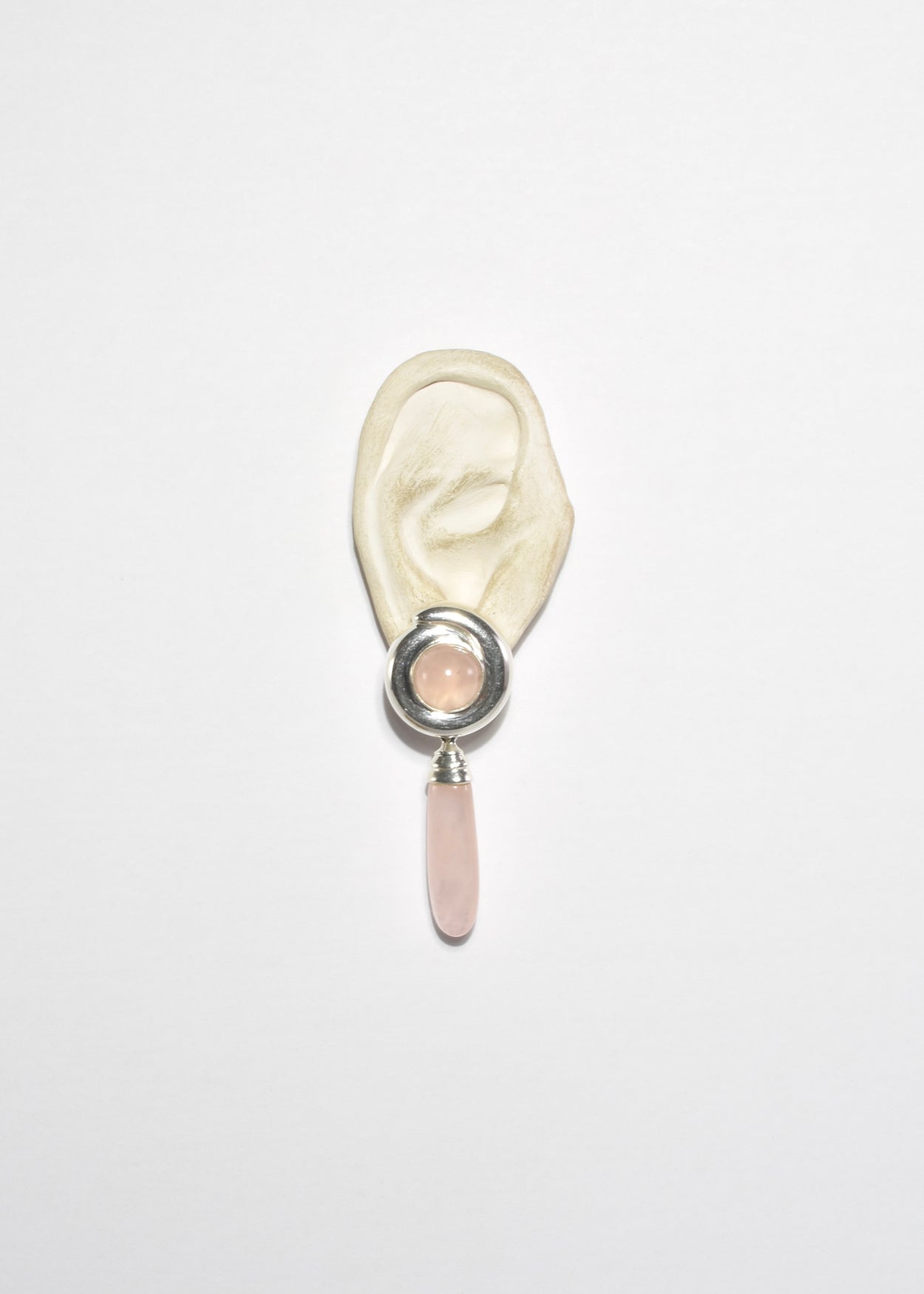 Rose Quartz Statement Earrings