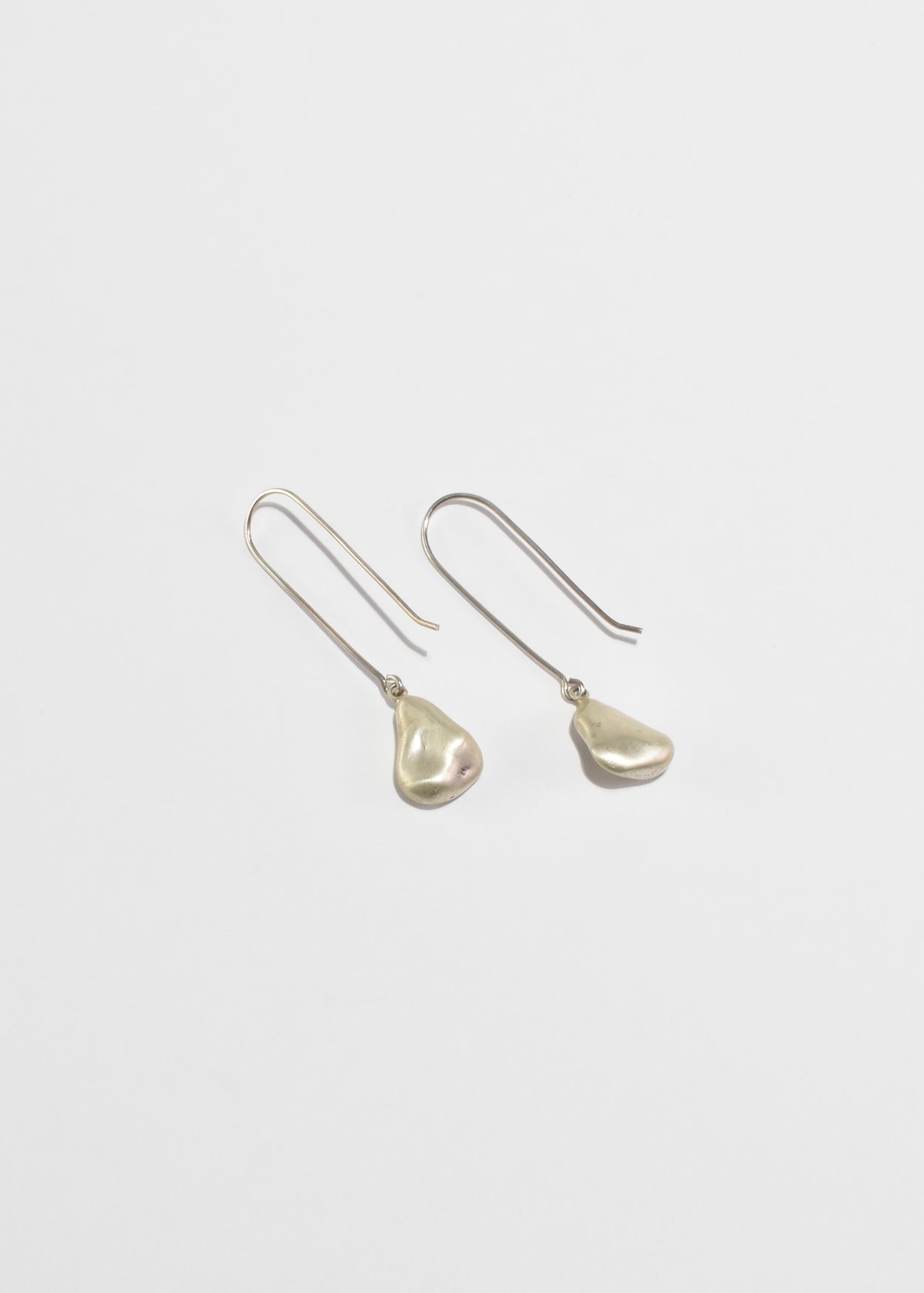 Organic Sterling Teardrop Earrings Sample