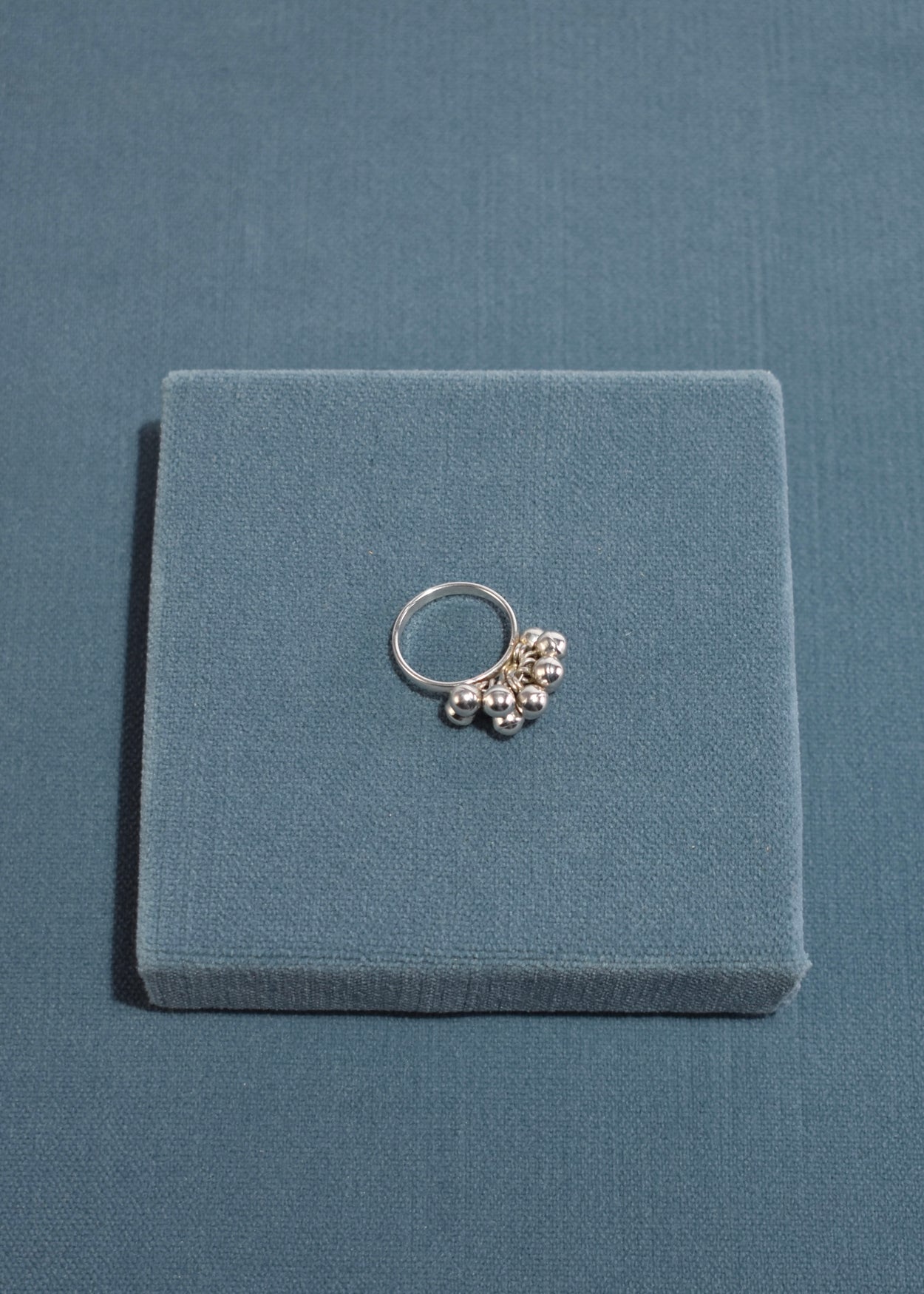 Sterling Cluster Bead Ring