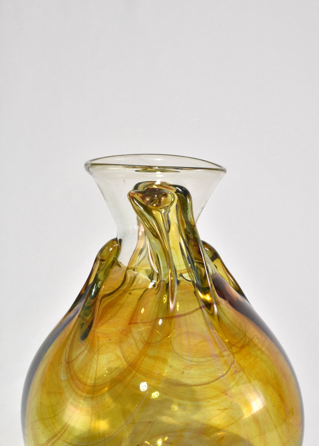 Amber Blown Glass Vase