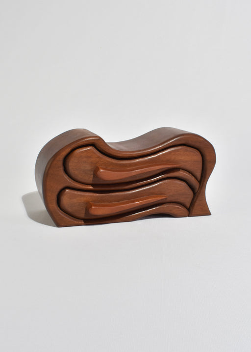 Carved Two-Drawer Jewelry Box